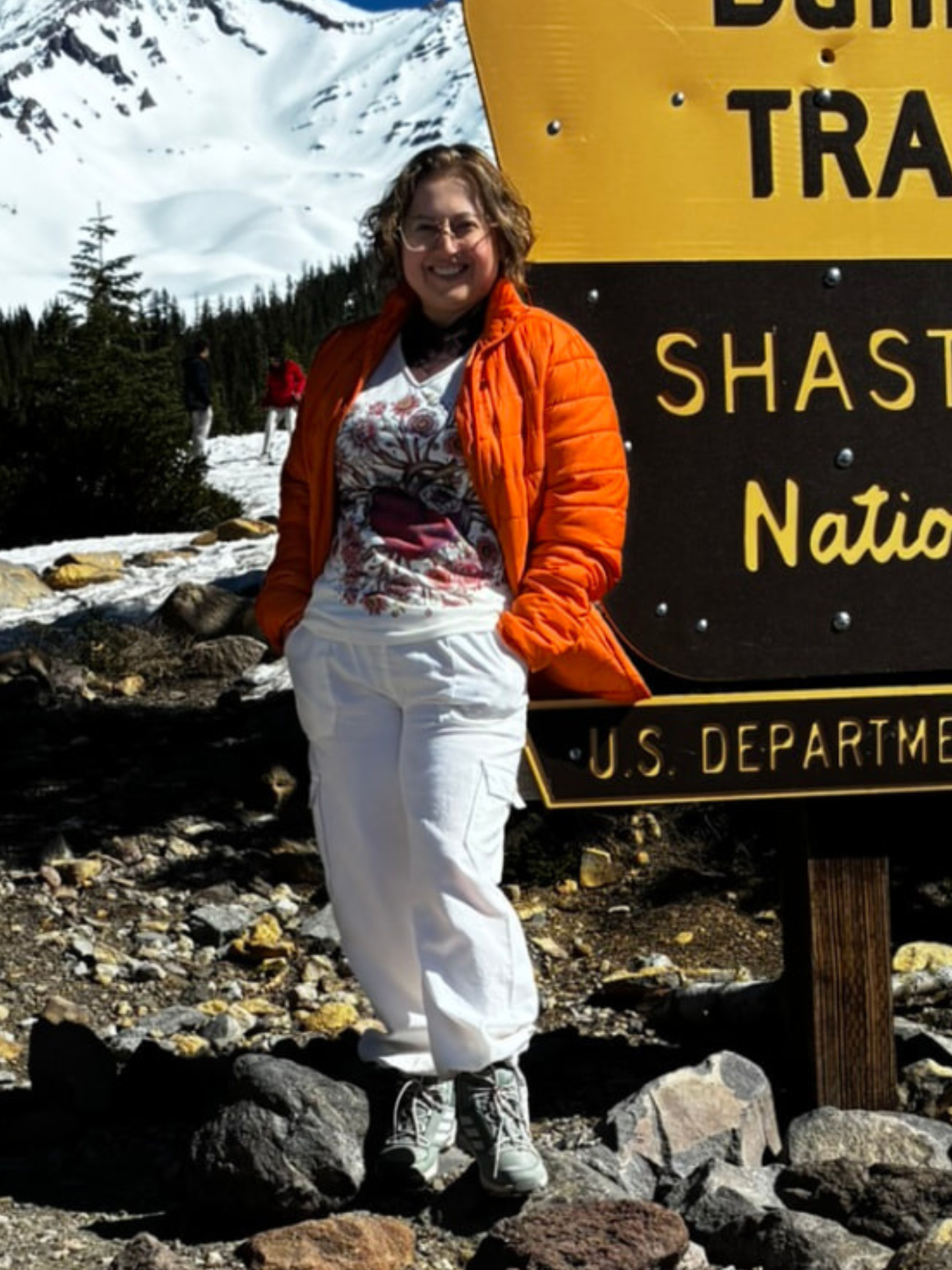 María Belén Troya Rocha en el Monte Shasta